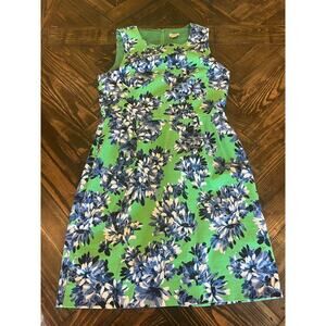 J.CREW WOMEN 4 FLORAL COTTON DRESS SLEEVELESS SUMMER PREPPY WEDDING SPRING TRIP